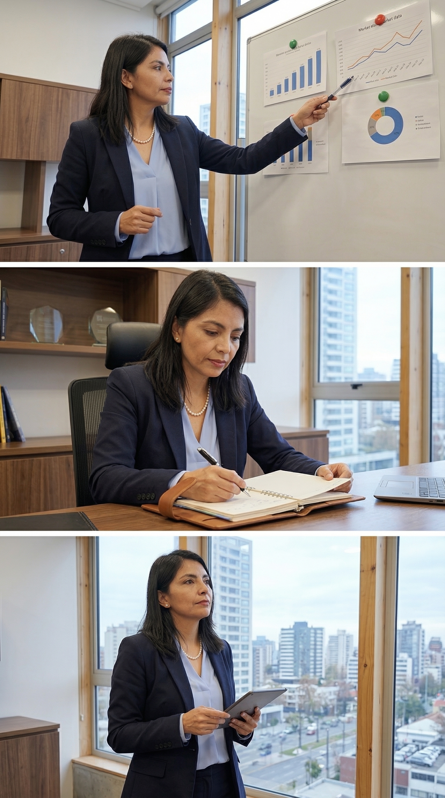 Consultora en sesión de trabajo